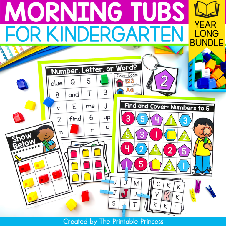 Morning Tubs Kindergarten Bundle | Year Long Bundle