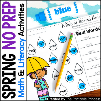 NO PREP Spring Activities {Literacy and Math Activities for Kindergarten}