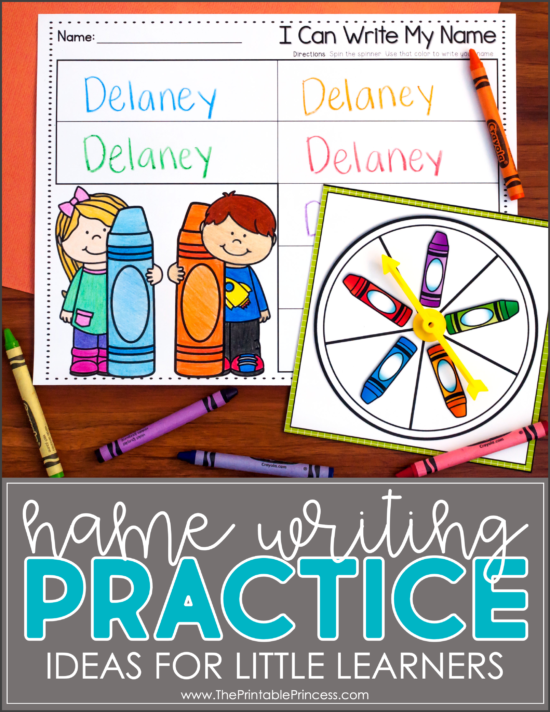 Name Writing Activities for Kindergarten