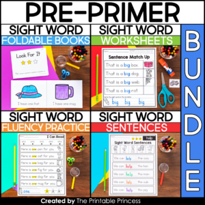 kindergarten sight word practice