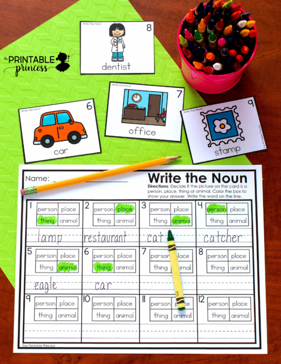 Nouns Activities for Kindergarten