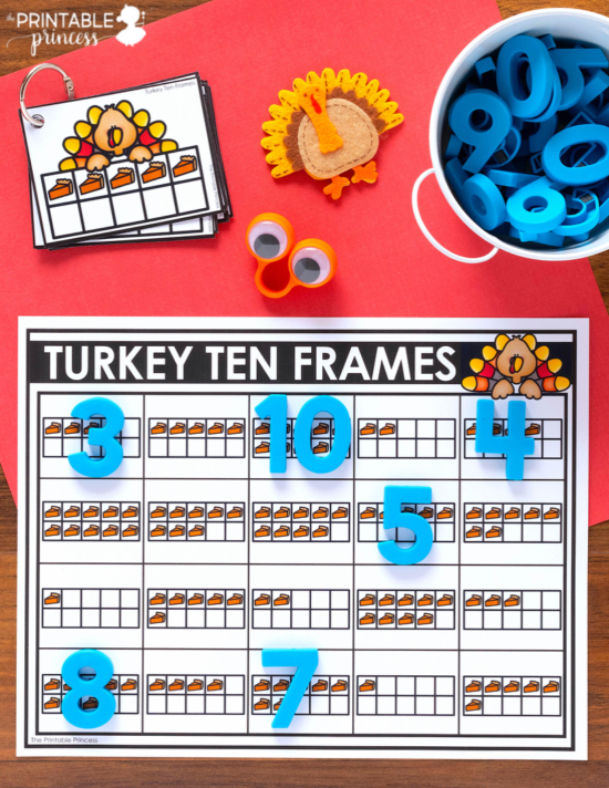 These November tubs for Kindergarten are full of hands-on math and literacy activities to help get your students ready for a day of learning. There is 25 hands-on Kindergarten appropriate activities to make your classroom mornings easier. Skills include counting, numbers to 10 and 20, subitizing, ten frames, number recognition, letter recognition, beginning sounds, ending sounds, syllables, fine motors, and more. All perfect for November in Kindergarten with a fun turkey theme!