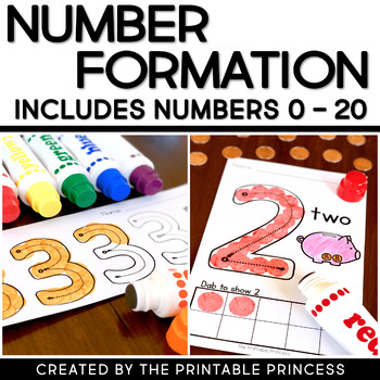 number formation activities with bingo dabbers