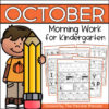 October morning work for Kindergarten