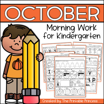 October morning work for Kindergarten