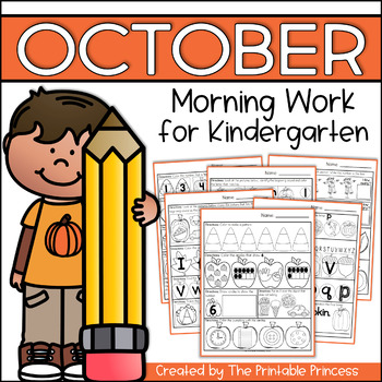 October Morning Work for Kindergarten