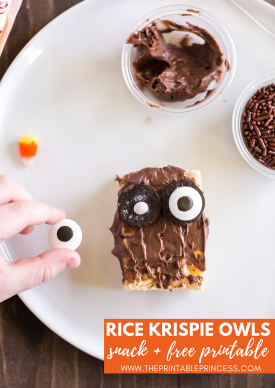 Check out this rice krispie owl treat. Super cute for fall or as part of your owl activities for Kindergarten. It's an easy to make and no-bake rice krispie variation recipe. It's a cute, creative, and hands-on way to help students remember the parts of an owl. Also included in the blog post is a FREE no prep Label the Owl printable. This free owl printable makes a great introduction or follow up activity for the rice krispie owls that your kindergarten students will LOVE!