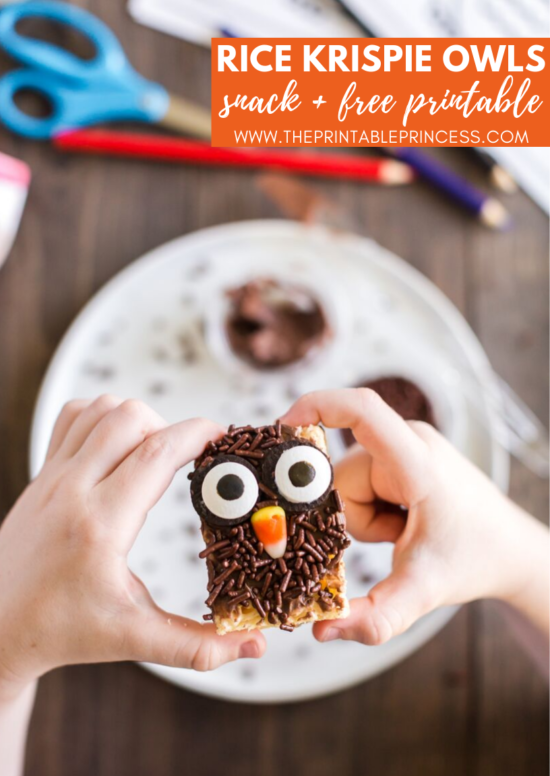Check out this rice krispie owl treat. Super cute for fall or as part of your owl activities for Kindergarten. It's an easy to make and no-bake rice krispie variation recipe. It's a cute, creative, and hands-on way to help students remember the parts of an owl. Also included in the blog post is a FREE no prep Label the Owl printable. This free owl printable makes a great introduction or follow up activity for the rice krispie owls that your kindergarten students will LOVE!