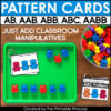 Pattern Cards | Includes AB, AAB, ABB, ABC, AABB Patterns