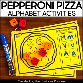 pepperoni pizza letter matching activity
