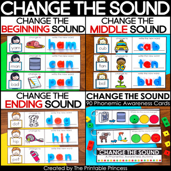 Phoneme Substitution | Change the Sound {Beginning, Middle & End} BUNDLE