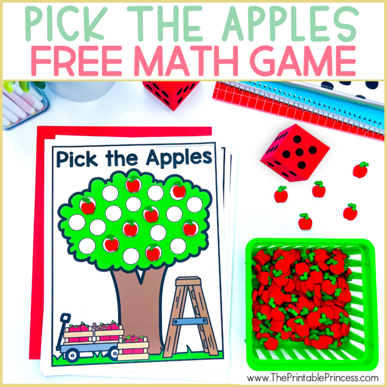Apple Math Game Freebie