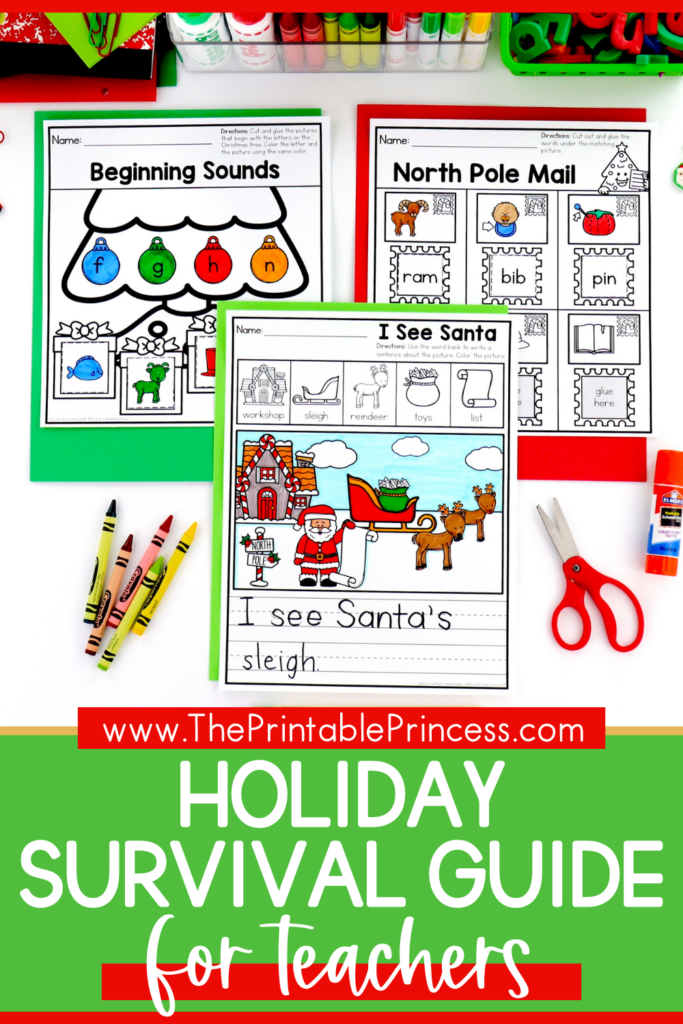 quick prep December worksheets for kindergarten