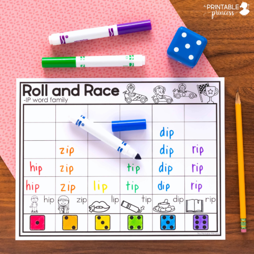Roll and Race CVC Word Families Game - Image 2