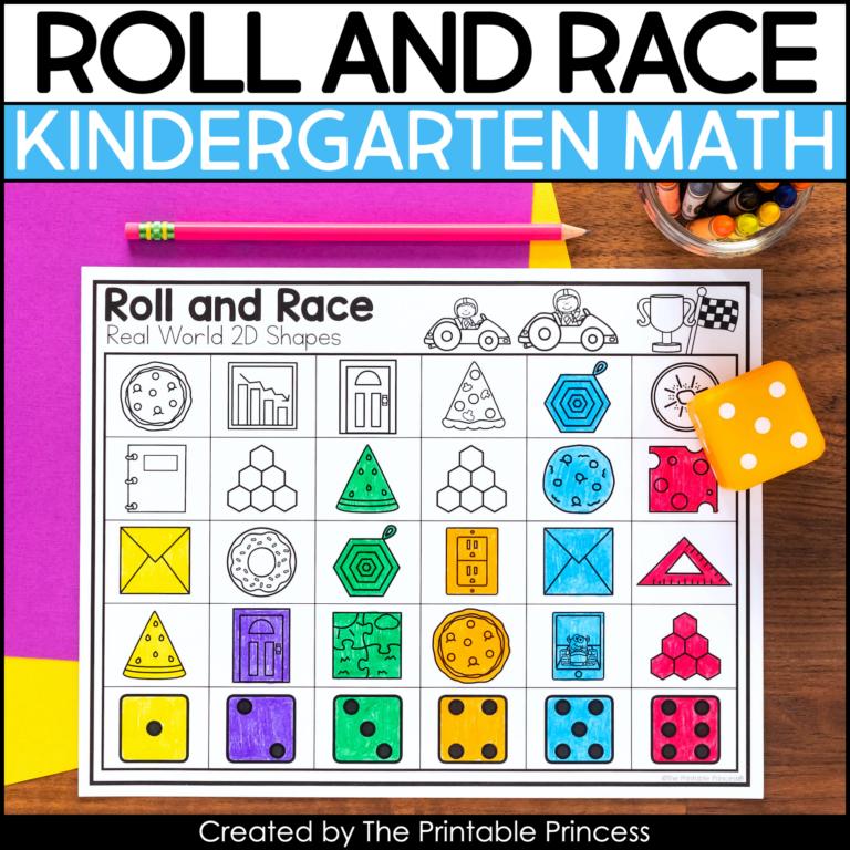 Roll and Race Kindergarten Math | Roll and Cover Math Games