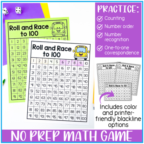 Roll and Race Numbers to 50, 100, and 120 - Image 3