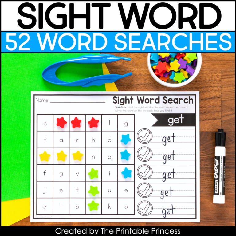 Sight Word Worksheets | Sight Word Searches Set 2
