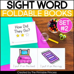 Sight Word Mini Books | No Prep Sight Word Readers - Set 2