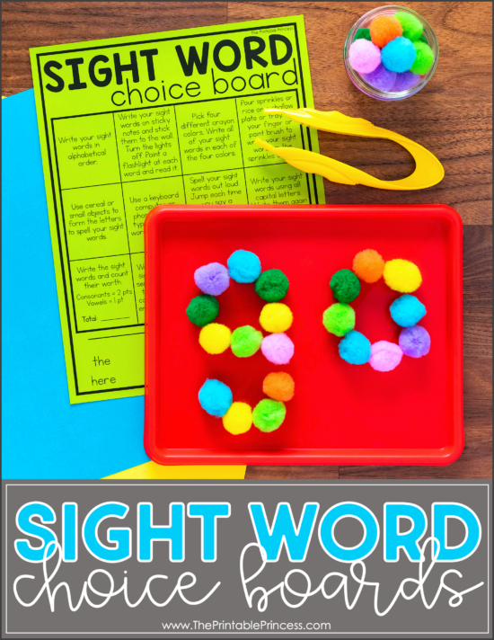 Math Choice Board Bingo Card
