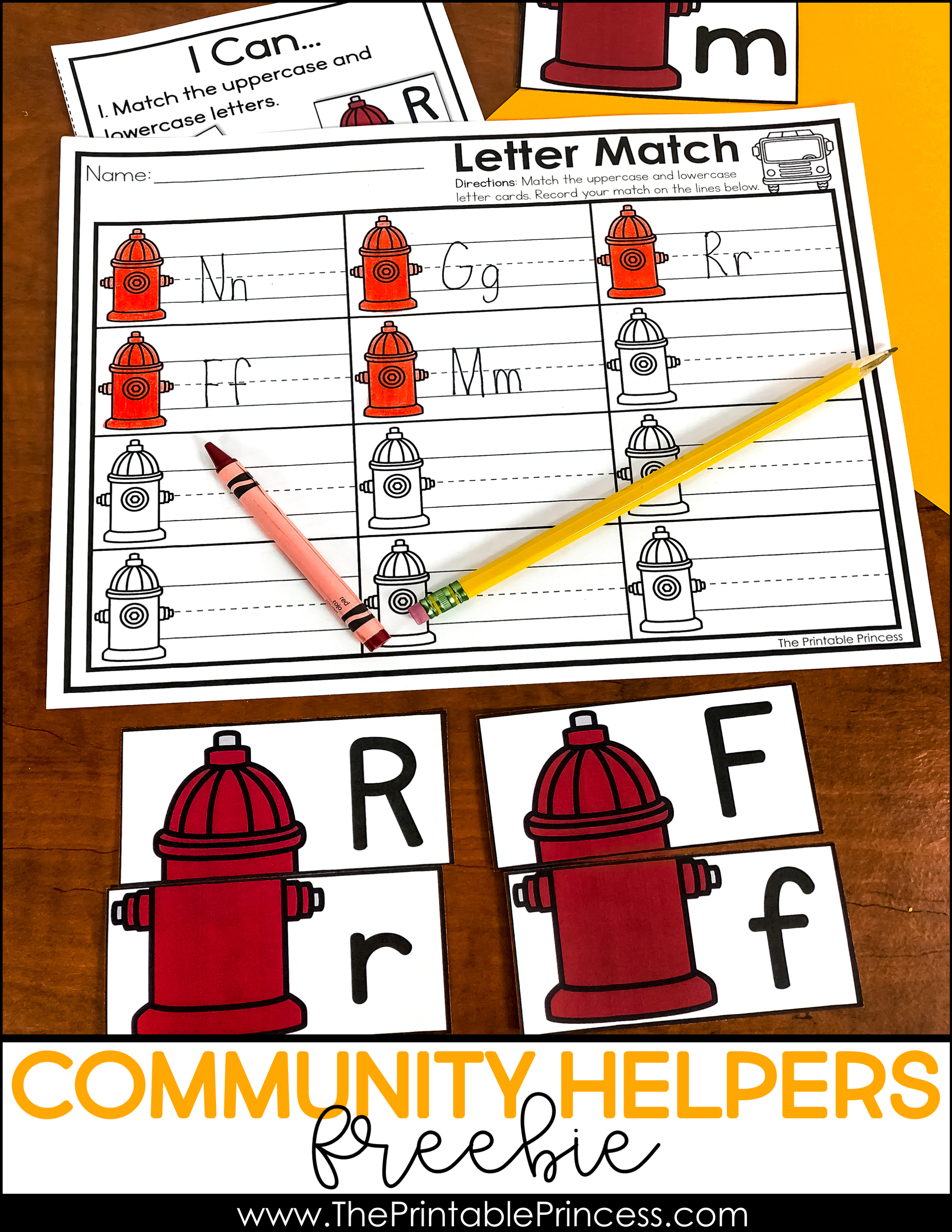 Community helpers activities with a freebie! If you're planning a Kindergarten community helpers unit, you'll want to check this post out. Click to find read aloud suggestions, center ideas, and a community helpers freebie!