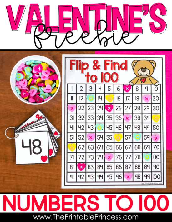 Are you looking for hands-on and engaging activities to bring Valentine's Day into your Kindergarten classroom? Then you will love the Valentine's Day centers for Kindergarten shared in this blog post. There's math and literacy included and they were designed with Kindergarten skills in mind. Also included in this blog post is a super fun numbers to 100 FREEBIE that's perfect for Valentine's Day in Kindergarten! Click through to download your copy!