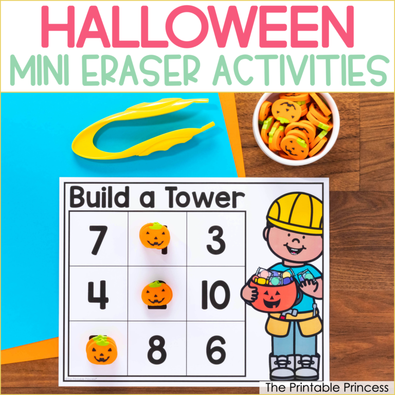 Halloween Mini Eraser Activities