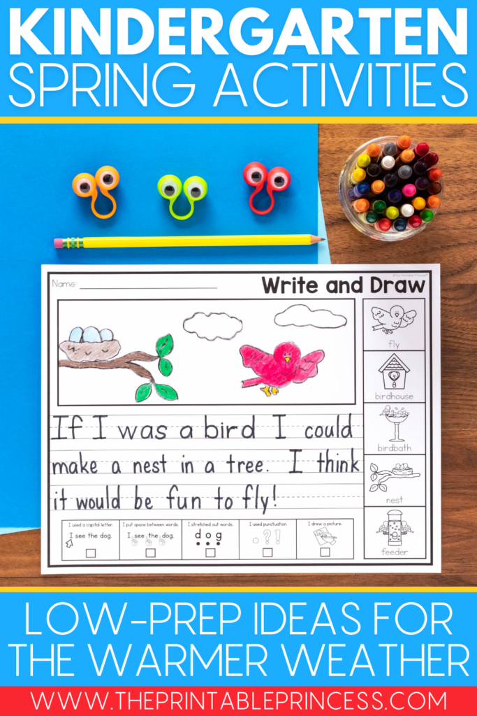 Spring writing prompts for kindergarten