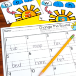 Spring math and literacy centers for kindergarten