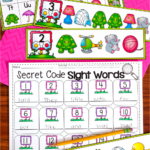 Spring sight word center activity for kindergarten