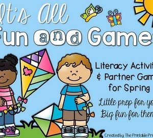 Spring Literacy Activities and Partner Games for Kindergarten