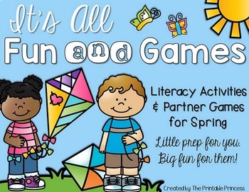 Spring Literacy Activities and Partner Games for Kindergarten