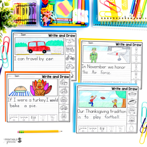 November Writing Prompts for Kindergarten - Image 3