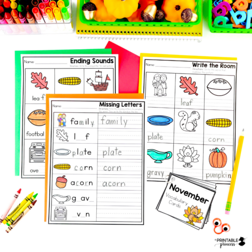 November Writing Centers for Kindergarten - Image 3
