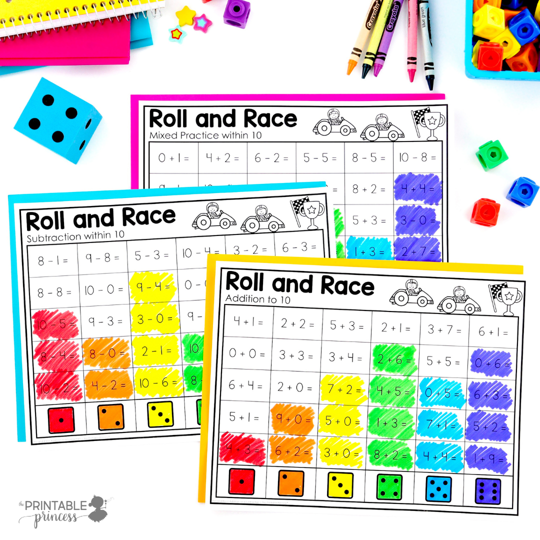 Roll the Shape Man 1 and 2 Dice – Top Teacher