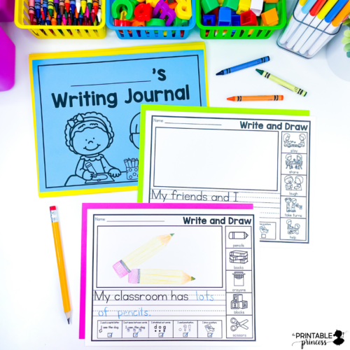 August & September Sentence Starter Writing Prompts for Kindergarten - Image 3