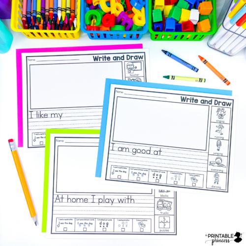 August & September Sentence Starter Writing Prompts for Kindergarten - Image 4