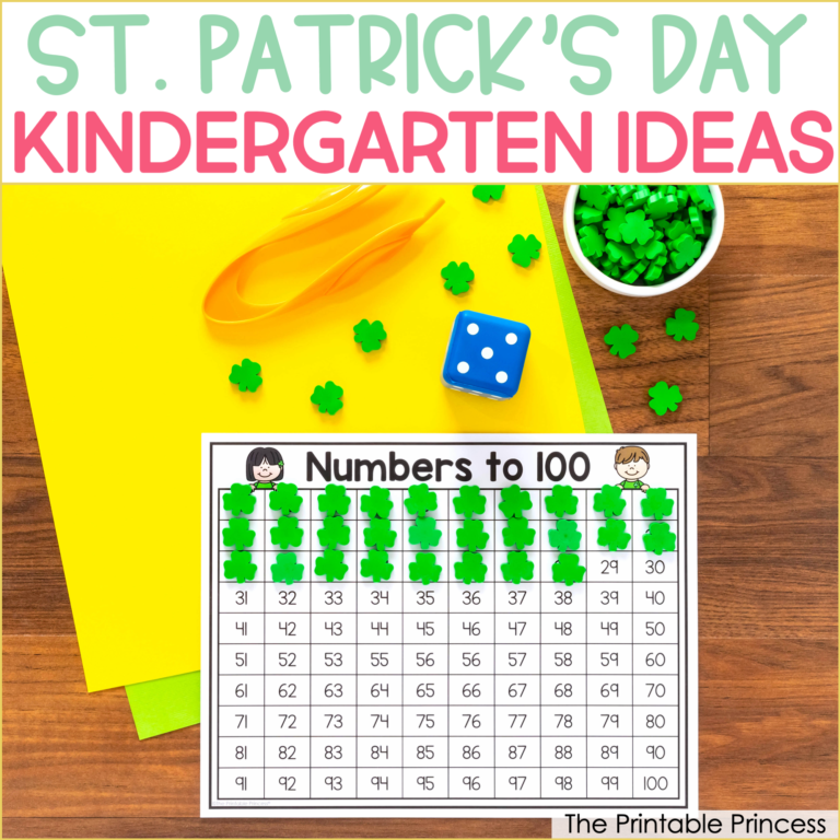 St. Patrick's Day numbers to 100 freebie