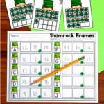 Shamrock ten frames math activity for kindergarten
