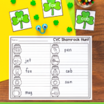 Shamrock CVC sort literacy freebie