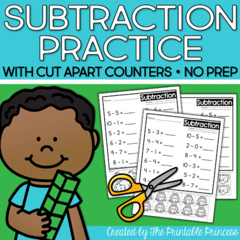 Subtraction Worksheets With Counters