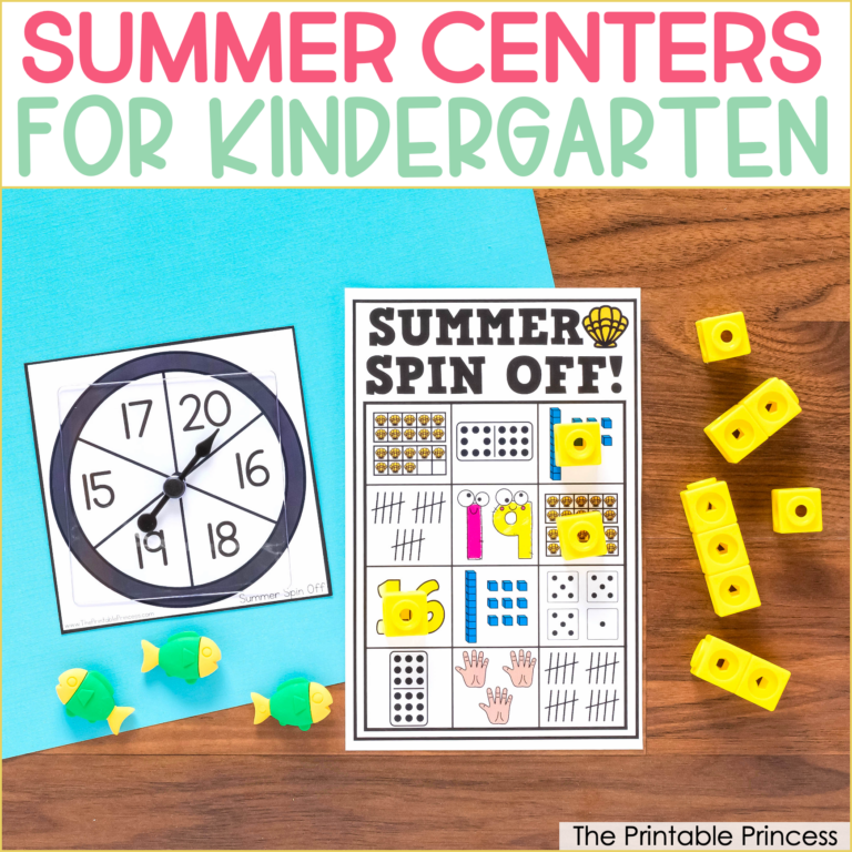 Summer Centers for Kindergarten