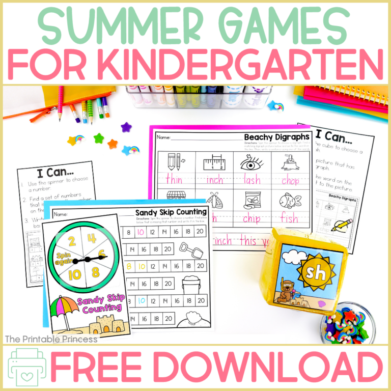 Summer Games and Activities for Kindergarten