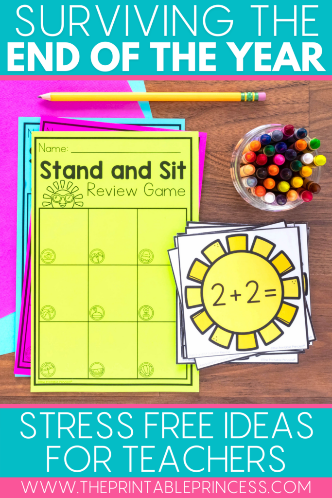 Free Summer Stand and Sit Review Game