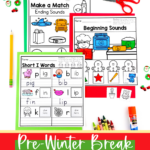 kindergarten literacy activities for the week before winter break