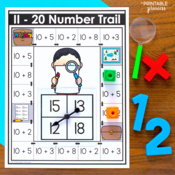 Teacher Made Math Center Learning Resource Game Teen Numbers Identifying Sums 