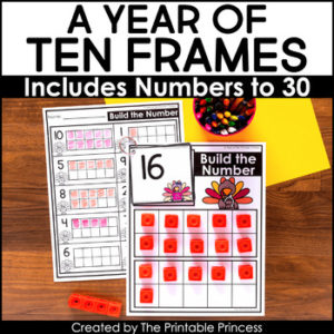 year of ten frame printable activities