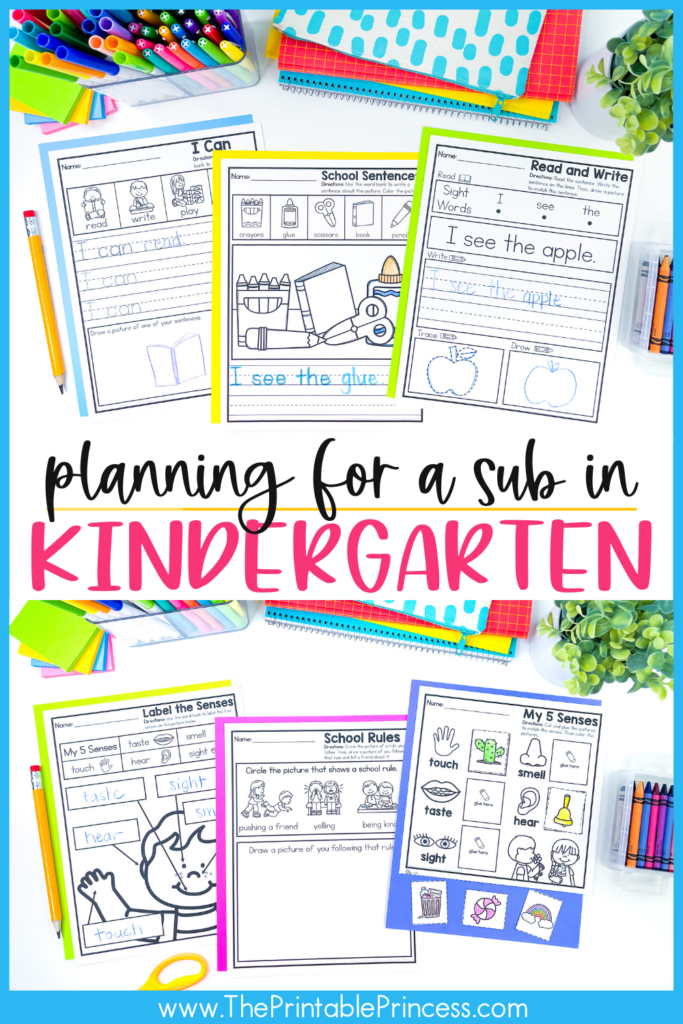emergency kindergarten sub plans
