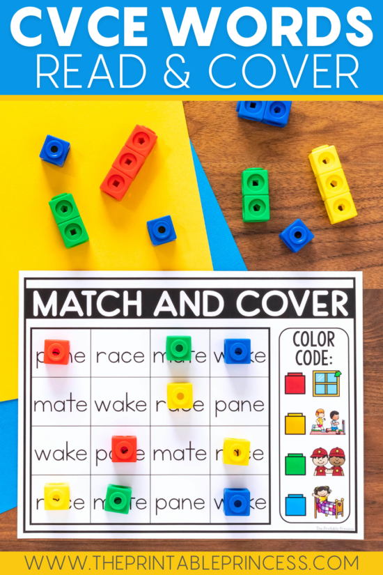 CVCe Word Match and Cover Mats