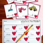 Valentine's Day middle sounds literacy center