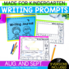 August & September Sentence Starter Writing Prompts for Kindergarten